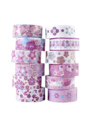 Lade das Bild in den Galerie-Viewer, 12/24 rollen Klebeband Wiederverwendbare Blume/Sternennacht/Van gogh Washi Tape Set Kunstwerk Dekorative Band

