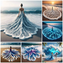 Lade das Bild in den Galerie-Viewer, (Mehrere Stile) Strandkleid Mädchen  -Diamond painting 40*40cm
