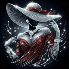 Lade das Bild in den Galerie-Viewer, Elegante Dame - Voll Drill Diamond Painting 40*40cm
