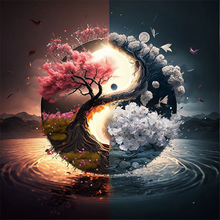 Lade das Bild in den Galerie-Viewer, Yin-und-Yang-Diagramm  - Full Drill Diamond Painting 40*40cm
