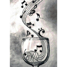 Lade das Bild in den Galerie-Viewer, DIY  Musiknote Voll -Diamond Painting 30*40cm
