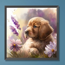 Lade das Bild in den Galerie-Viewer, Goldener Haarpupp - Runder  Diamond Painting- 30*30cm
