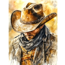 Lade das Bild in den Galerie-Viewer, Cowboy-Voll Round Diamond Painting-40x30cm
