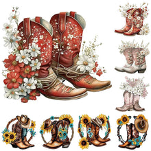 Lade das Bild in den Galerie-Viewer, Western Cowboy Boot-voller Round Diamond Painting-30x30cm
