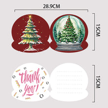 Lade das Bild in den Galerie-Viewer, 8 Stück/Set Weihnachtsbaum-Diamant-Grußkarten
