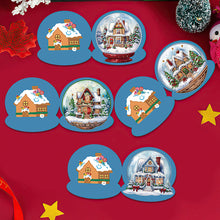Lade das Bild in den Galerie-Viewer, 5 Stück/Set Weihnachtshaus-Diamant-Grußkarten
