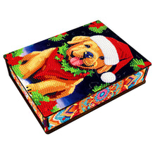 Lade das Bild in den Galerie-Viewer, Weihnachtliche Diamant-Aufbewahrungsbox aus Holz
