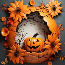 Lade das Bild in den Galerie-Viewer, Halloween-Vollrund-Diamantgemälde-30x30cm
