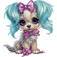 Lade das Bild in den Galerie-Viewer, Hund – Teilweise spezielles Diamantgemälde – 30 x 30 cm
