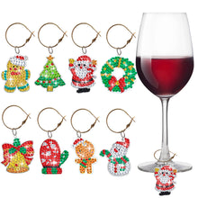 Lade das Bild in den Galerie-Viewer, 8 Stück/Set Weinglas-Weihnachts-Diamant-Anhänger
