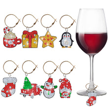 Lade das Bild in den Galerie-Viewer, 8 Stück/Set Weinglas-Weihnachts-Diamant-Anhänger
