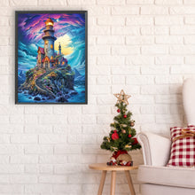 Lade das Bild in den Galerie-Viewer, Leuchtturm voll  Diamond Painting-30x40cm
