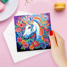 Lade das Bild in den Galerie-Viewer, 8 Stück/Set Einhorn-Diamant-Grußkarten

