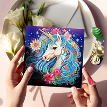 Lade das Bild in den Galerie-Viewer, 8 Stück/Set Einhorn-Diamant-Grußkarten
