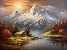 Lade das Bild in den Galerie-Viewer, Snow Mountain Woods-Voller Diamond Painting-40x30cm
