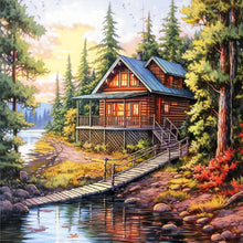 Lade das Bild in den Galerie-Viewer, Woods House-Voller Diamond Painting-30x30cm
