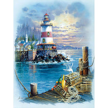 Lade das Bild in den Galerie-Viewer, Seaside Lighthouse-Voller Diamond Painting-30x40cm

