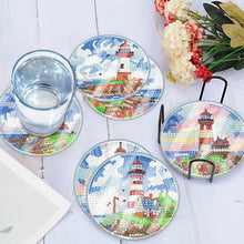 Lade das Bild in den Galerie-Viewer, 6 Stück/Set-Leuchtturm-Acrylic Waterproof Diamond Coaster
