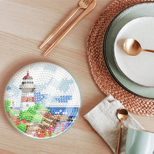 Lade das Bild in den Galerie-Viewer, 6 Stück/Set-Leuchtturm-Acrylic Waterproof Diamond Coaster
