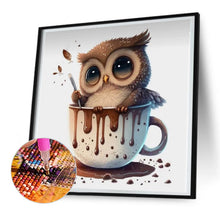 Lade das Bild in den Galerie-Viewer, (Mehrere Größen Round/Square) Teetasse Eule-Voller Diamond Painting
