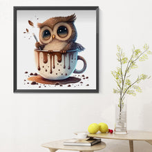 Lade das Bild in den Galerie-Viewer, (Mehrere Größen Round/Square) Teetasse Eule-Voller Diamond Painting
