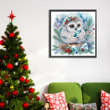 Lade das Bild in den Galerie-Viewer, Eule – Teilweise spezielles Diamantgemälde – 30 x 30 cm
