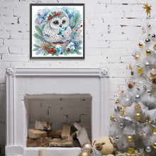 Lade das Bild in den Galerie-Viewer, Eule – Teilweise spezielles Diamantgemälde – 30 x 30 cm
