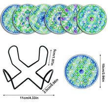 Lade das Bild in den Galerie-Viewer, 6 Stück/Set-Mandala-Acryl Waterproof Diamond Coaster
