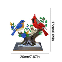 Lade das Bild in den Galerie-Viewer, Bird-Single Side Drill-Wooden Diamond Desktop Ornament
