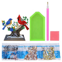 Lade das Bild in den Galerie-Viewer, Bird-Single Side Drill-Wooden Diamond Desktop Ornament
