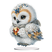 Lade das Bild in den Galerie-Viewer, Eule – einseitig gebohrtes Acryl-Diamant-Desktop-Ornament
