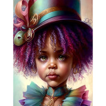 Lade das Bild in den Galerie-Viewer, Afroamerikanisches Mädchen-Full Round/Square Diamond Painting-30x40cm/40x50cm/50x70cm
