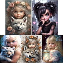 Lade das Bild in den Galerie-Viewer, Life of Pets Girl-voll Round/Square Diamond Painting-30x40cm/40x50cm/50x70cm
