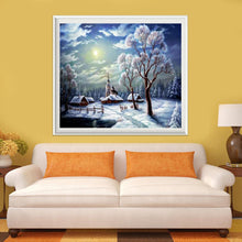 Lade das Bild in den Galerie-Viewer, Schneeszene - voller runder Diamant - 35x30cm
