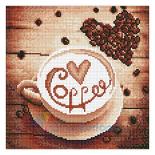 Lade das Bild in den Galerie-Viewer, Kaffee - voller runder Diamant - 30x30cm
