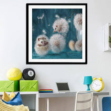 Lade das Bild in den Galerie-Viewer, Löwenzahn Igel - voller runder Diamant - 30x30cm
