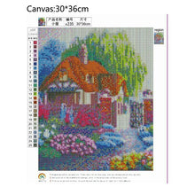 Lade das Bild in den Galerie-Viewer, Haus - voller runder Diamant - 30x35cm
