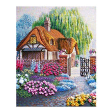 Lade das Bild in den Galerie-Viewer, Haus - voller runder Diamant - 30x35cm
