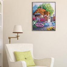 Lade das Bild in den Galerie-Viewer, Haus - voller runder Diamant - 30x35cm

