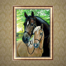Lade das Bild in den Galerie-Viewer, Pferde - voller runder Diamant - 30x40cm
