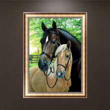 Lade das Bild in den Galerie-Viewer, Pferde - voller runder Diamant - 30x40cm
