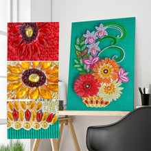 Lade das Bild in den Galerie-Viewer, Blume - teilweise speziell geformte Diamantmalerei 30*40cm
