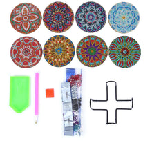 Lade das Bild in den Galerie-Viewer, Mandala/Halloween/Schmetterlinge – Runder Untersetzer aus Holz
