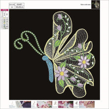 Lade das Bild in den Galerie-Viewer, Schmetterling-Kristall-Rhinestone-Diamant-Malerei(30*30CM)
