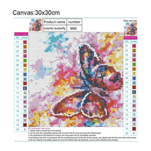 Lade das Bild in den Galerie-Viewer, Schmetterling - voller runder Diamant - 30x30cm
