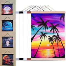 Lade das Bild in den Galerie-Viewer, HolzrahmenAufhänger aus hellem Holz für Foto Leinwand Kunstdruck Wandbehang
