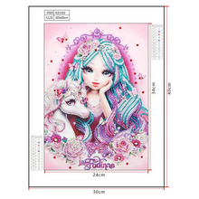 Lade das Bild in den Galerie-Viewer, Diamant- Kristall Strass - Mädchen &amp; Einhorn
