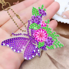 Lade das Bild in den Galerie-Viewer, 6pcs DIY Diamond Painting Schlüsselanhänger - Schmetterling

