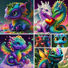Lade das Bild in den Galerie-Viewer, Drachen-Voller  Diamond Painting-30x30cm
