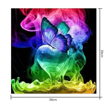 Lade das Bild in den Galerie-Viewer, Bunte Schmetterling - teilweise quadratischen Diamanten - 30x30cm
